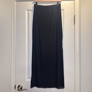 Urban Social Sparkle Elegant Black Maxi Skirt Size Large